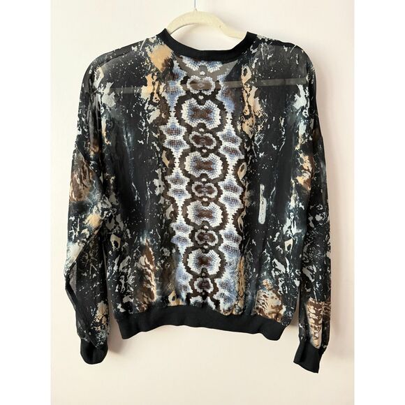 CAbi 572 python print dress up sweatshirt Medium - Picture 4 of 4